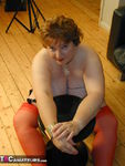 Chris 44G. Red Waspie & Stockings 2 Free Pic 12