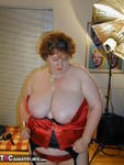 Chris 44G. Red Waspie & Stockings 1 Free Pic 9