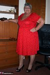 Grandma Libby. Bright Red Dress Free Pic 2