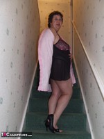 Kinky Carol. Pink Dressing Gown With Black Nightie Pt1 Free Pic 5