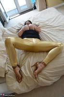LuLu Lush. Shiny Gold Leggings Free Pic 12