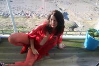 LuLu Lush. Red Lingerie By The Sea Free Pic 9