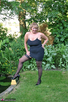 Curvy Claire. Little Black Dress Garden Strip Pt1 Free Pic 1