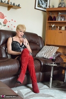 Dimonty. Red Boots & Lingerie Free Pic 2