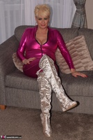. Pink Jump Suit & Silver Thigh Boots Free Pic 17
