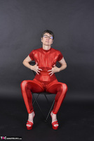 Hot Milf. Red Wetlook Suit Free Pic 7