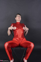 Hot Milf. Red Wetlook Suit Free Pic 10
