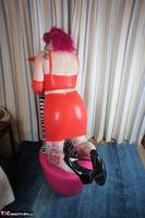Mollie Foxxx. Red Rubber Dress Free Pic 15