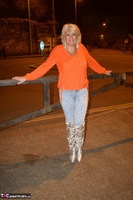 Dimonty. Silver Thigh Boots Free Pic 6