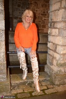 Dimonty. Silver Thigh Boots Free Pic 7