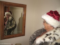 Granny has fun in a hotel room again.  This time I start of with a fur coat and not much else on underneath it.  Needles