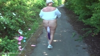 HiI was out for a walk with my purple butt tail swishing behind me asI move my curvy ass side to side.I was able to lift