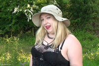 It is such a lovely day I thought I would go for a walk in the country you boys want to follow me, Im wearing my sexy li