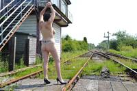 Barby has a day out at butterley midland railway,its so hot that she has to get naked..slowly.