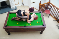 Here Jenna and Mollie are playing snooker in there lingerie but decide that that