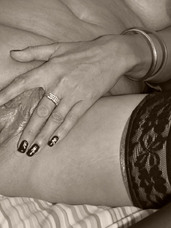 Dimonty shows her fanny. Some naughty pictures in black and white of Dimonty only in a pair of stockings with her legs wide apart to show off her sex wet pussy. - (Gallery)     View this gallery Visit Dimonty Categories Cougar , MILF , United Kingdom , Mature , Blondes , great natural tits , Granny , Slim , Lingerie , busty , Striptease , Stockings , Fingering , Solo ,